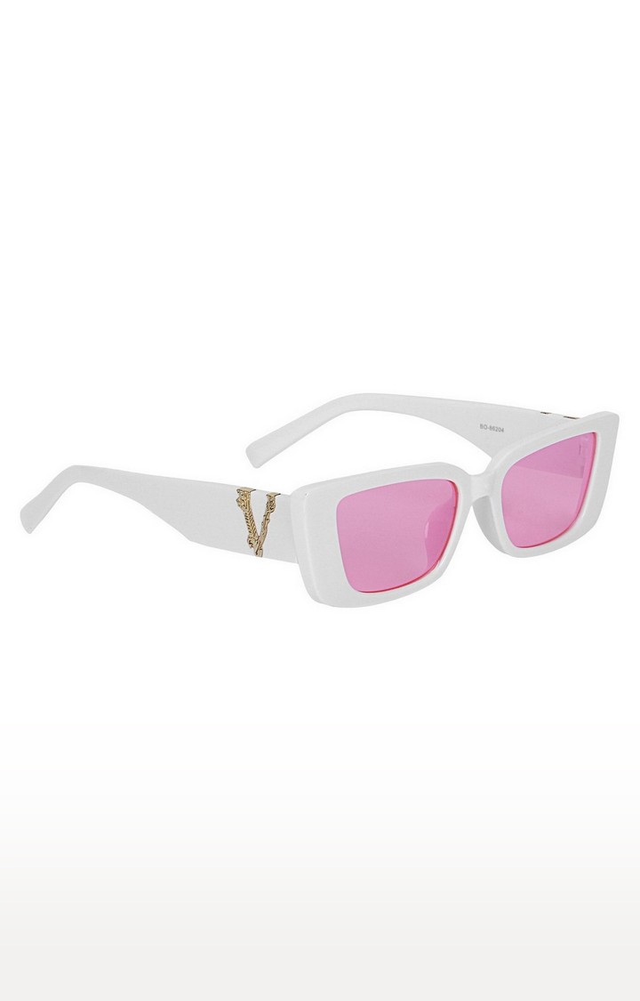 CREATURE | Creature Pink UV Protected Lens Women Cateye Sunglasses - SUN-063-PNK-WHT 0