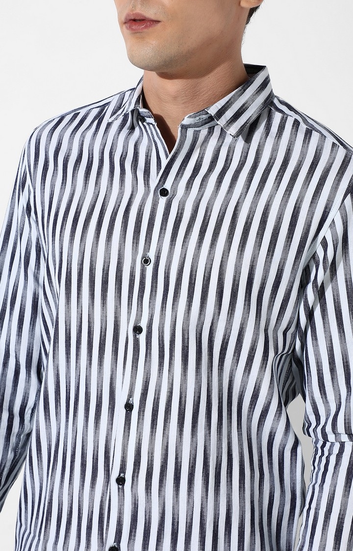 Men's Multicolour Cotton Striped Casual Shirts