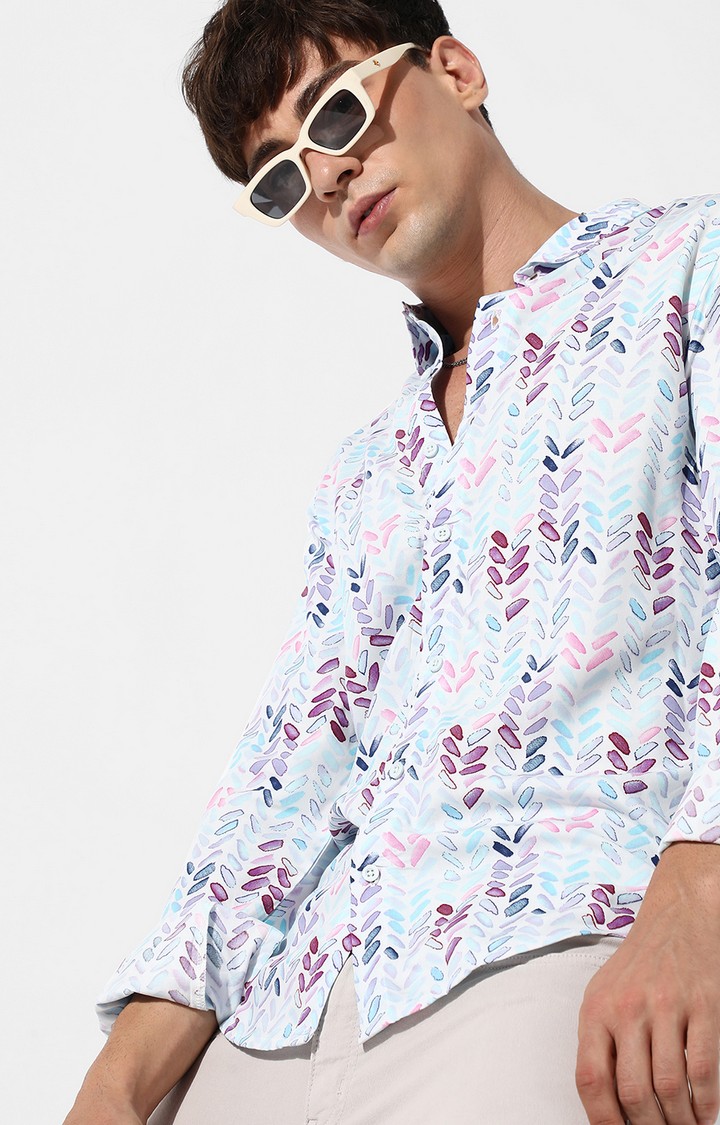 Men's Multicolour Rayon Printed Casual Shirts