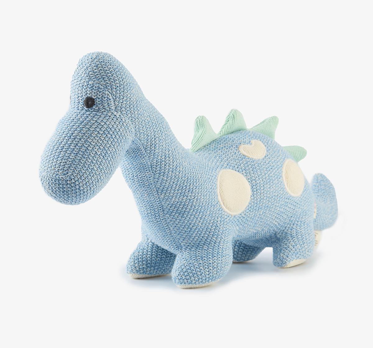 Ed-a-Mamma Flat Knit Doll - Dino (Blue)