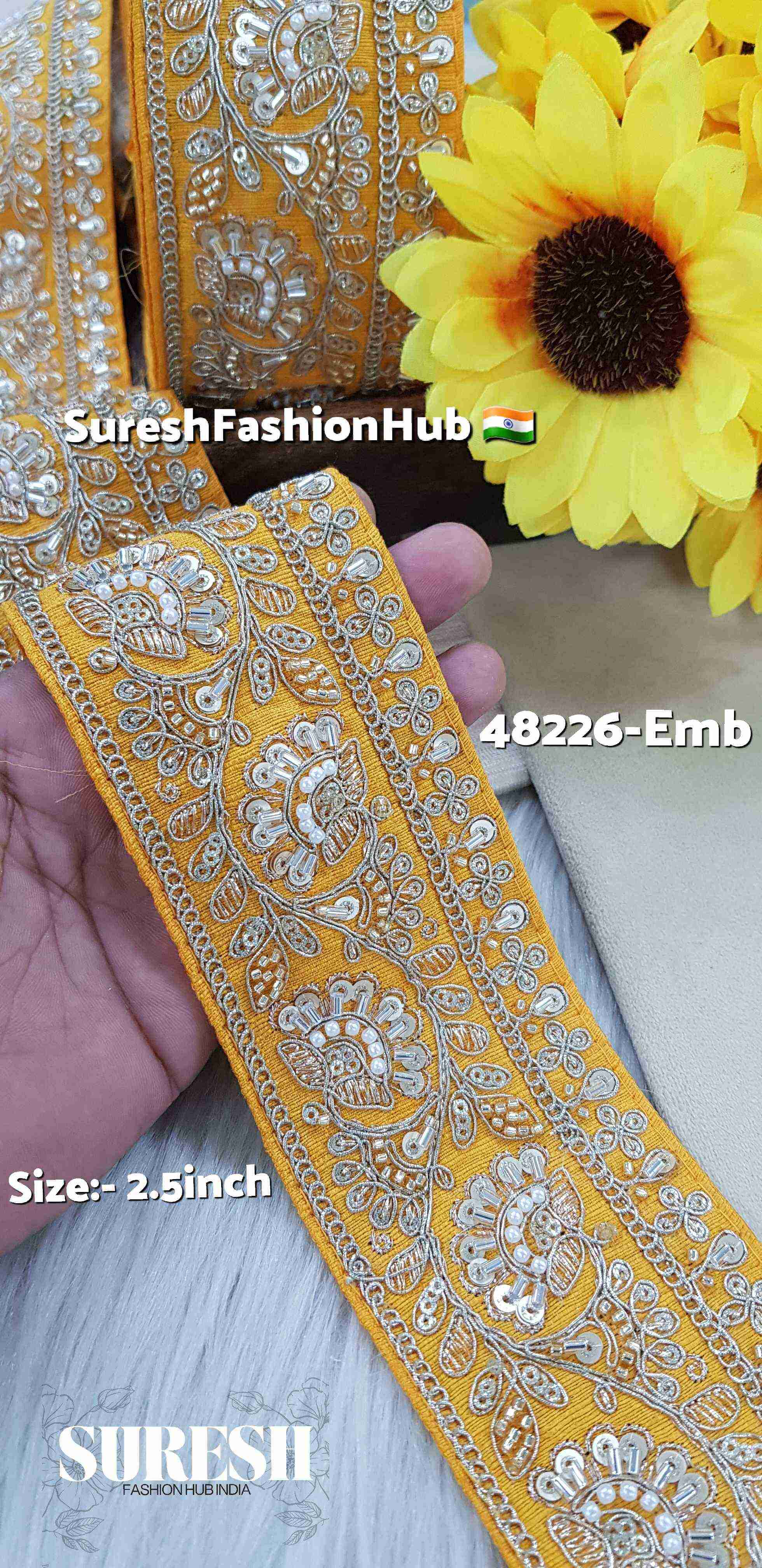 Floral Embroidered Border