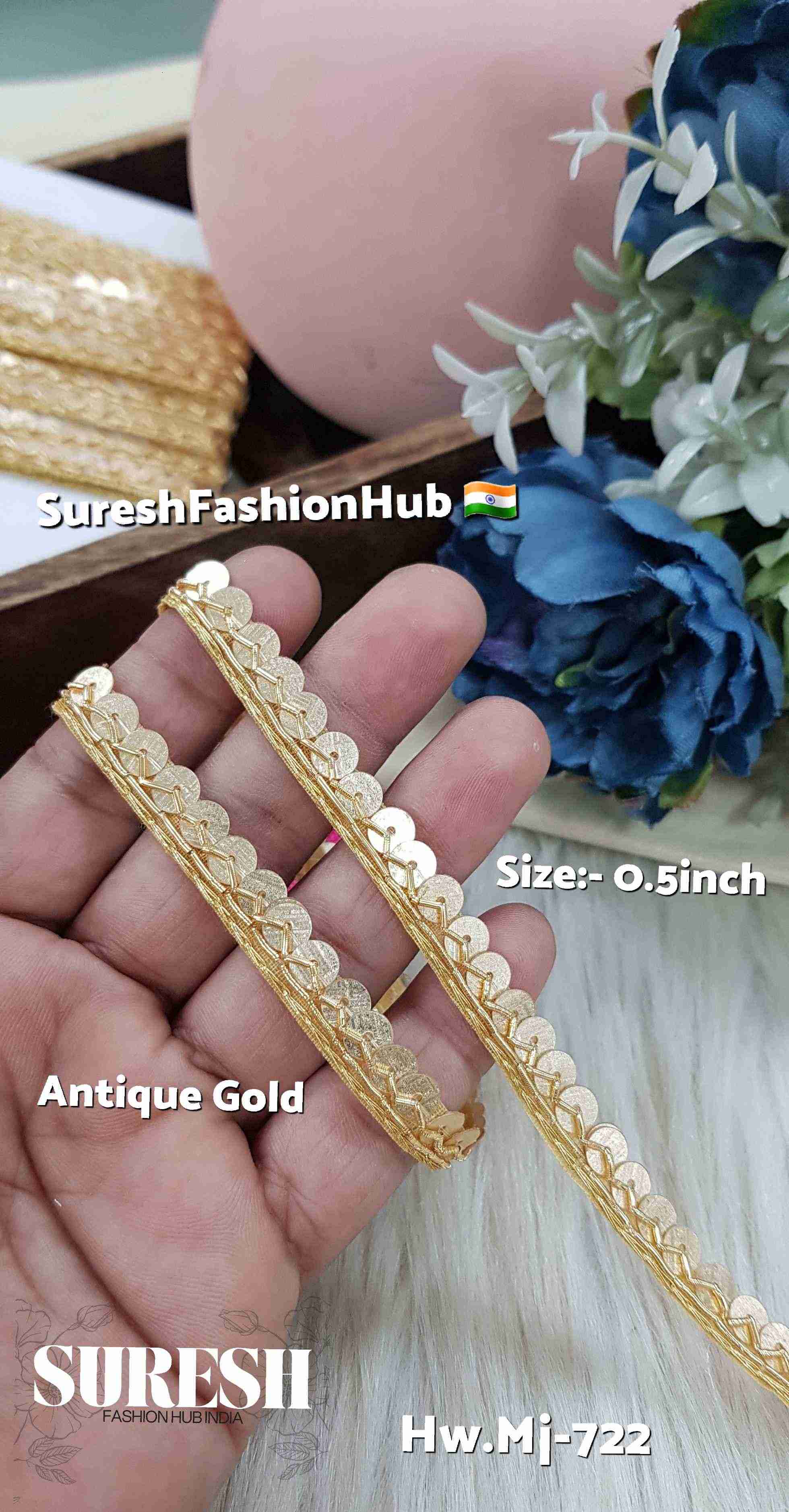 Regal Shine Antique Gold Saadi Lace