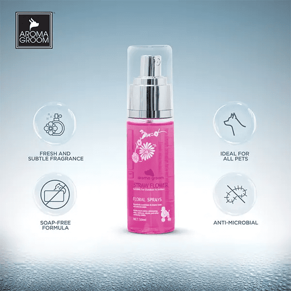 Aroma Groom Floral Essence Oil Straw Flower Pet Perfume – 50 ml