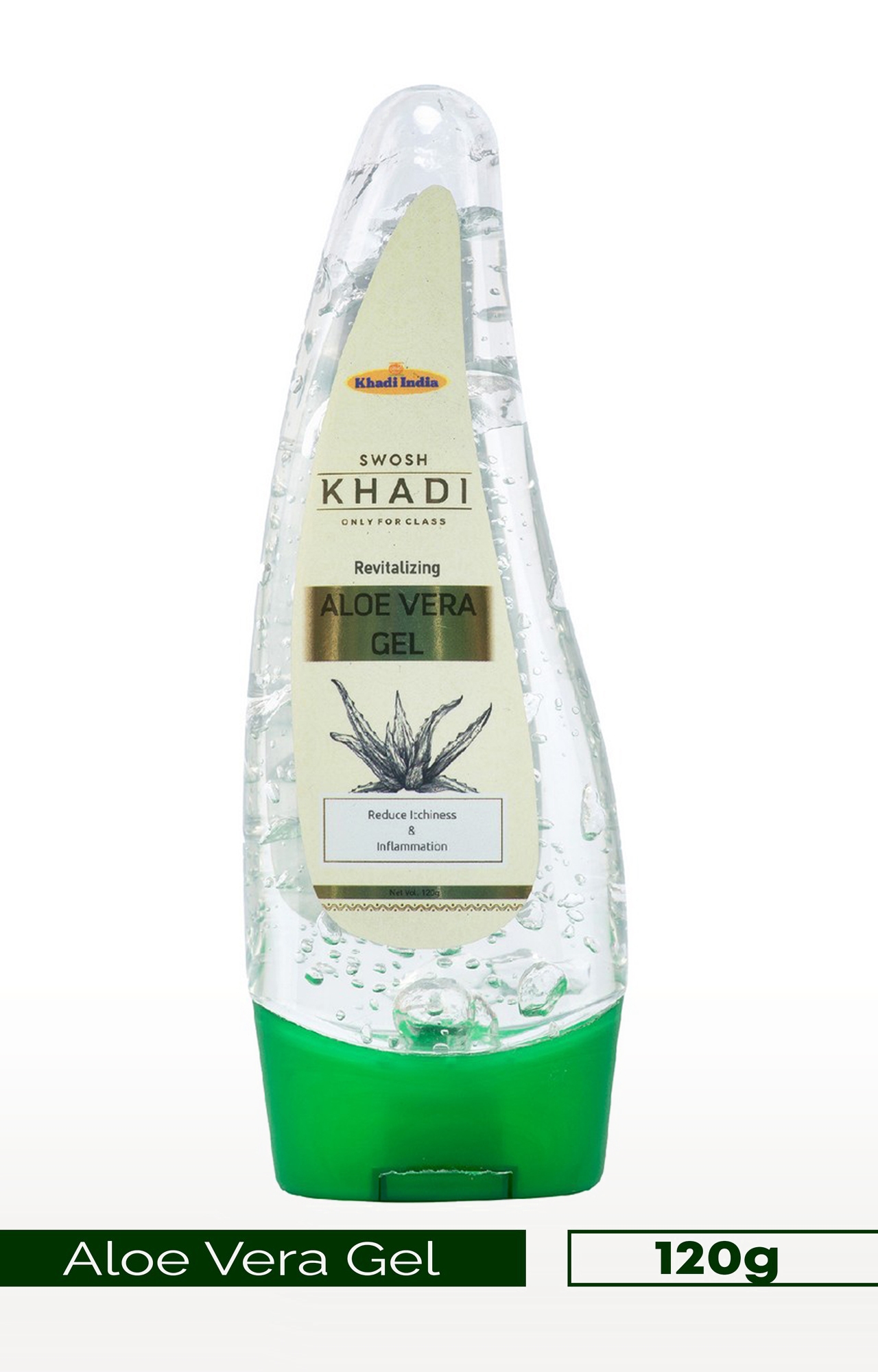 SWOSH | Swosh Khadi Aloe Vera Gel With 100% Pure Aloe From Freshly Cut Aloe Plant (120 Gram) |Aloe Vera Facial Massage Gel 0