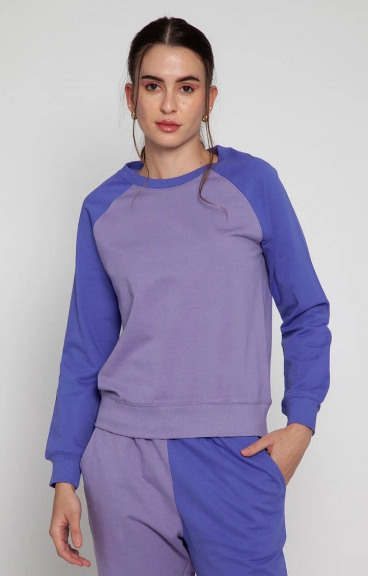 Lilac + Very Peri Split Sweatshirt