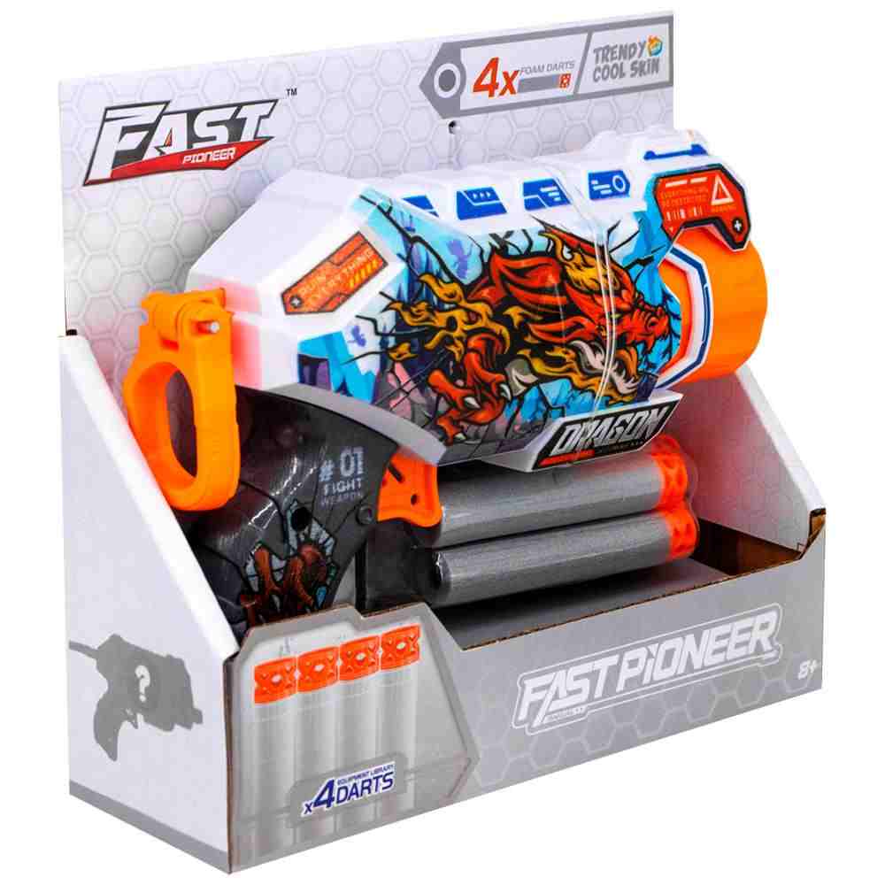 Fire Force Graffiti Blaster with 4 Soft Darts, 8Y+