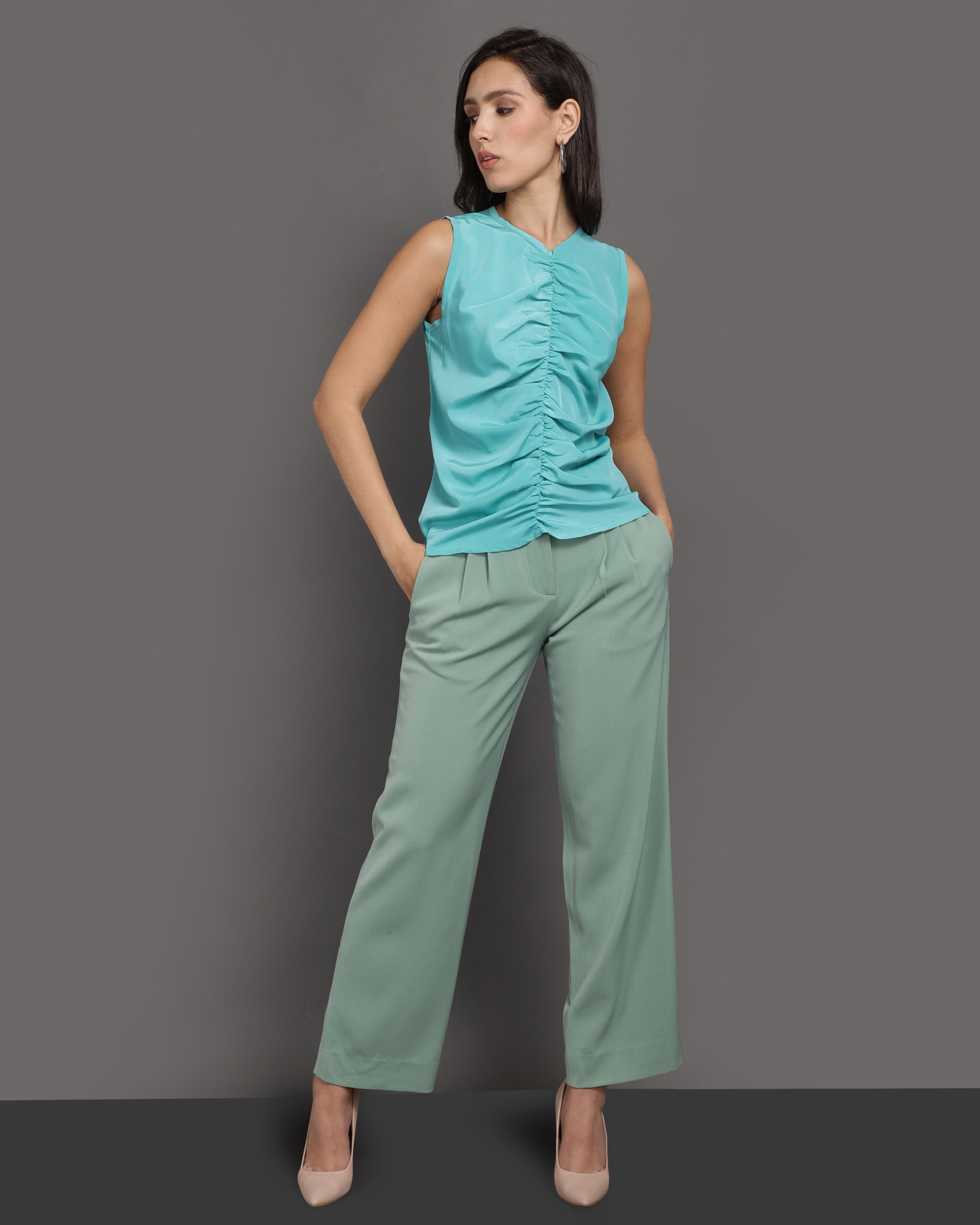 Harold Meagan | Green Straight Fit Trouser 1
