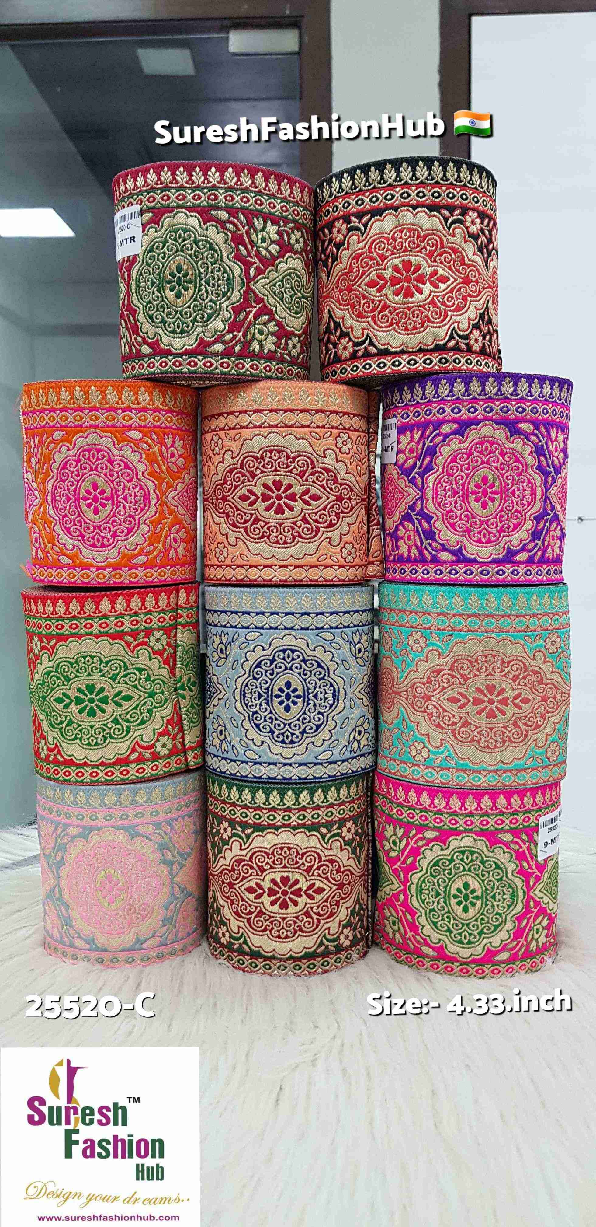 Red-Green Keri Floral Banarasi Lace