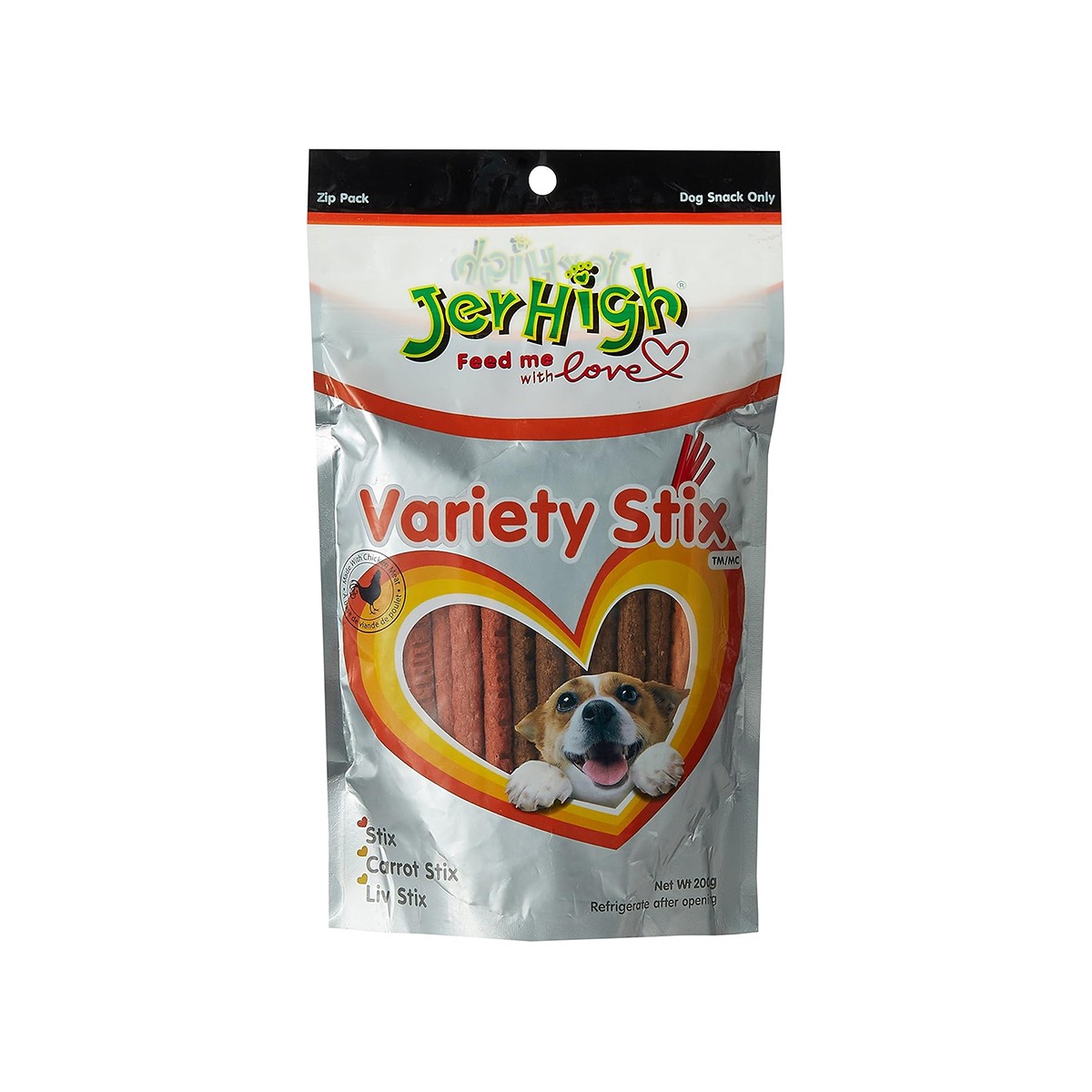 Jer High Variety Stix Dog Treat - 200 Gm