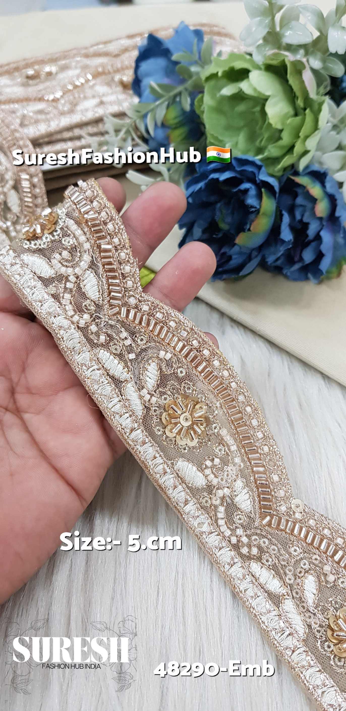 Rose gold  Elegance Scalloped Lace – 48290-Emb