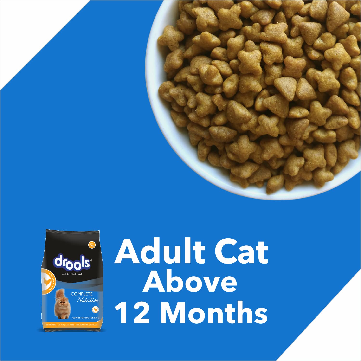 Drools Real Chicken Adult Cat Dry Food, 7 kg