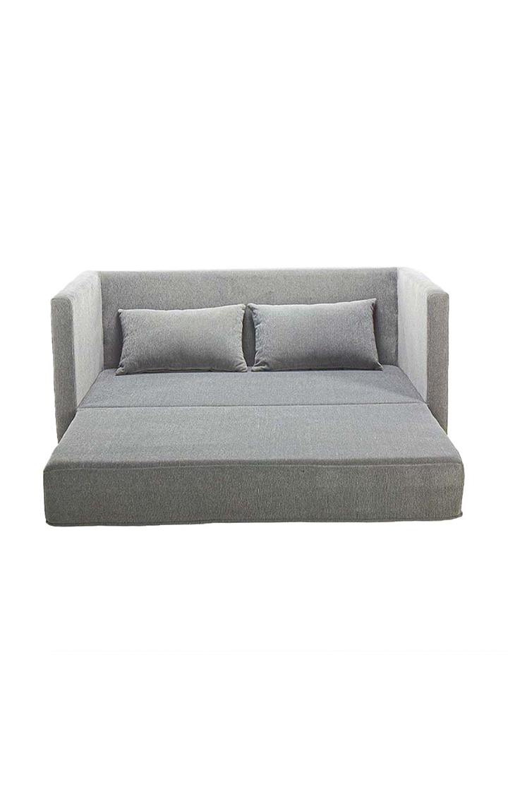 neudot Max Fabric Pull-Out Sofa Cum Bed for Living Room | 2 Seater Sofa Bed for Drawing Room & Bedroom | Diwan | Grey Color