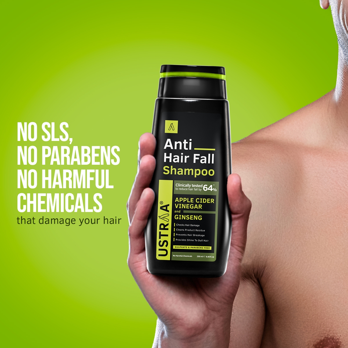 Ustraa | Ustraa Anti Hair Fall With Apple Cider Vinegar Shampoo, 250ml 5