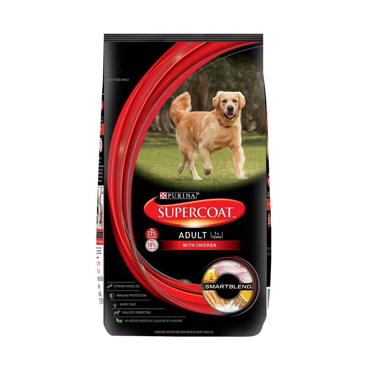 PURINA Supercoat Adult Dry Dog Food with Chicken 3kg