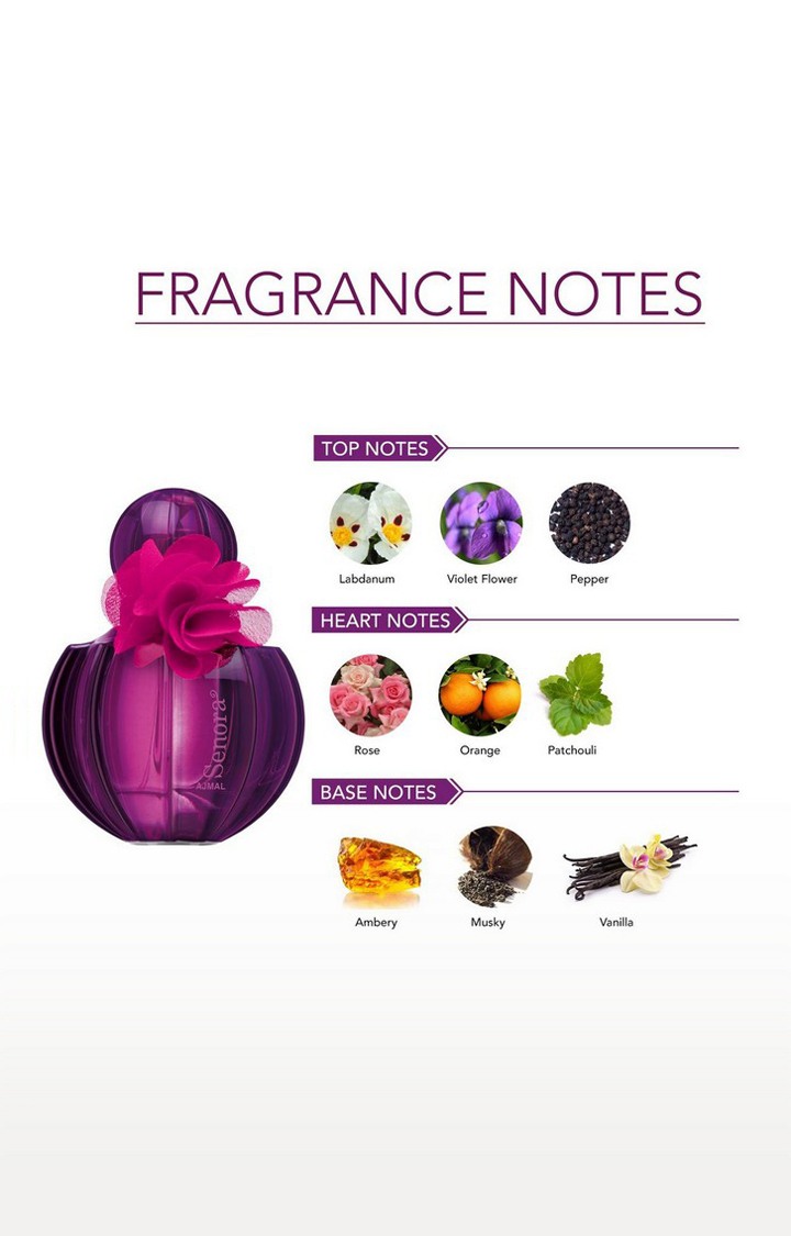 Ajmal Senora EDP Perfume 75ml for Women and Mukhallat AL Wafa