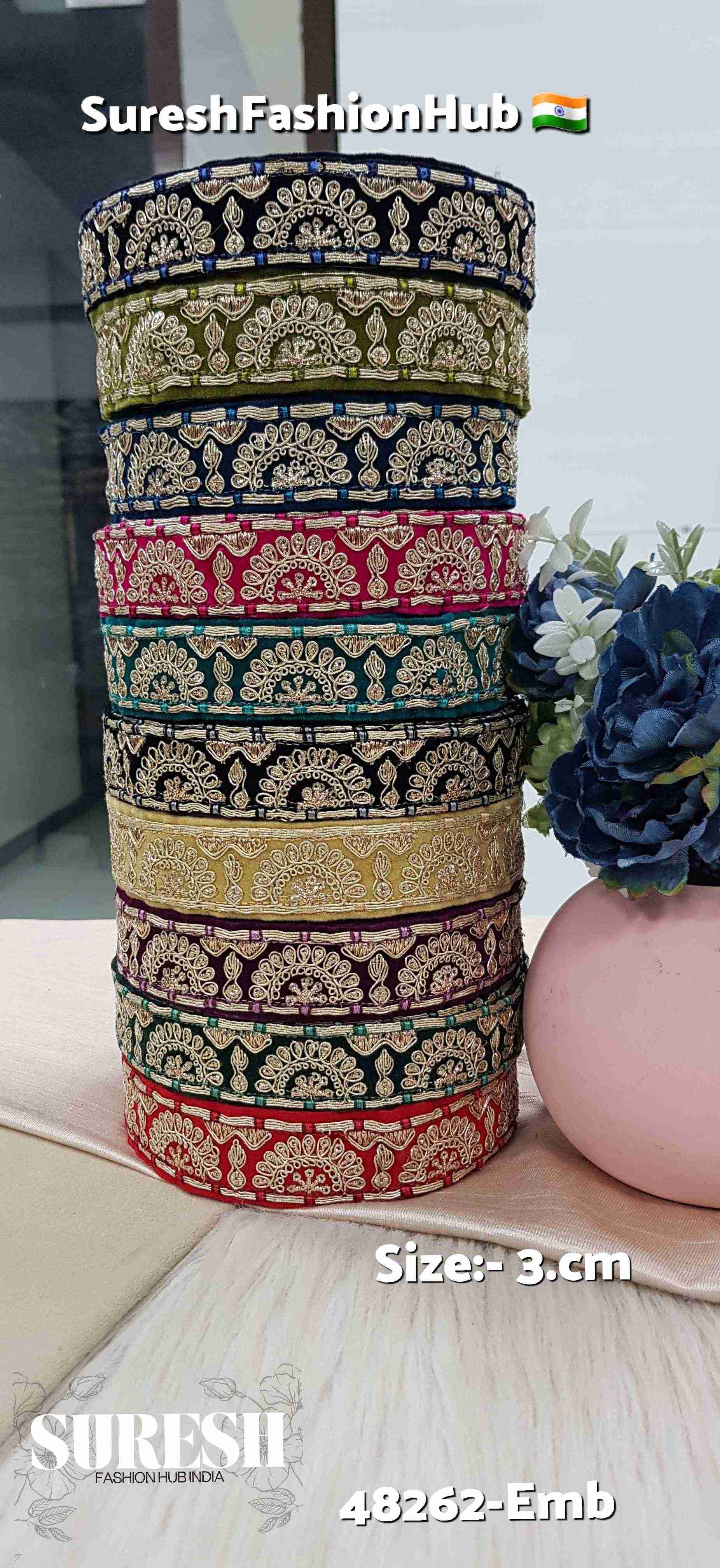 Mehendi Embroidery Velvet Lace
