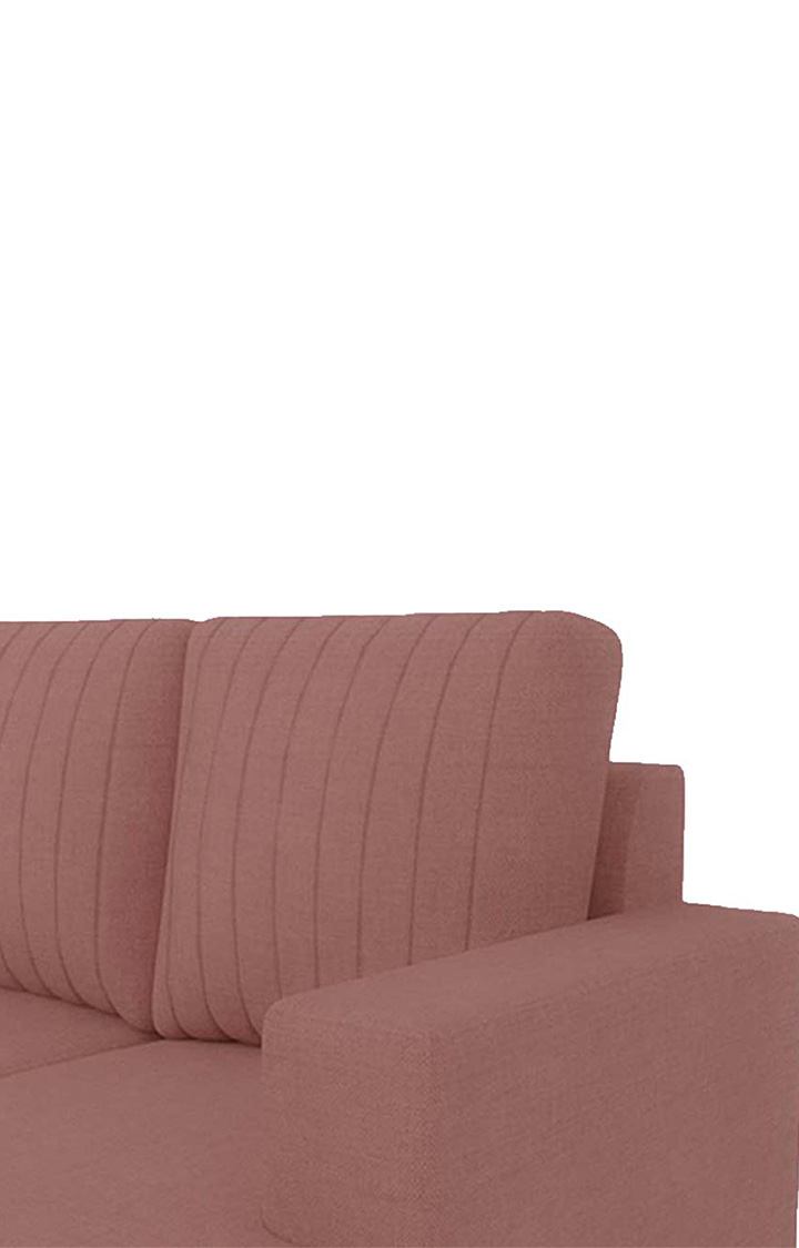 neudot Roman RHS Sectional Sofa for Living Room |6 Person Sofa|Premium Fabric with Cushioned Armrest | Solid Wood Frame|6 Seater in Ceramic Pink Color