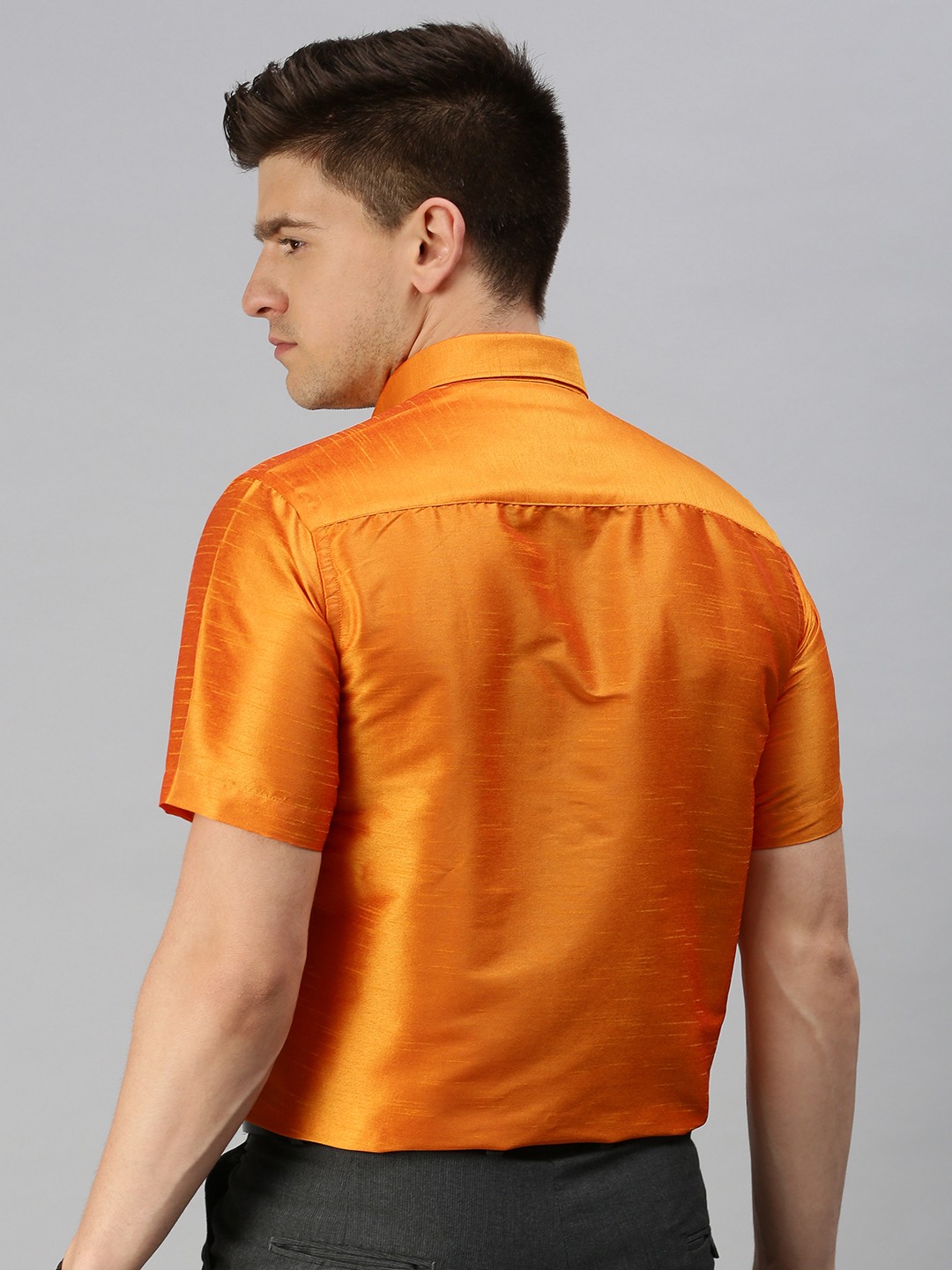 Traditional Silky Look Colour Shirt For Men