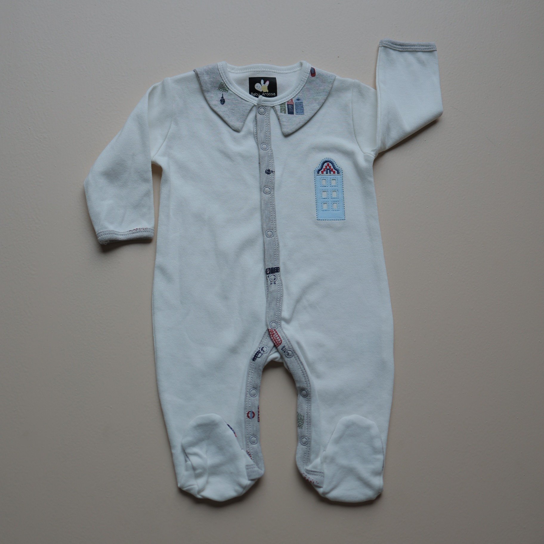 Ivory London House Footed Romper