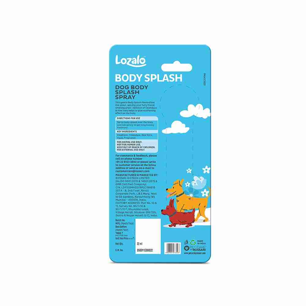 Lozalo Body Splash for Dogs, 22ml