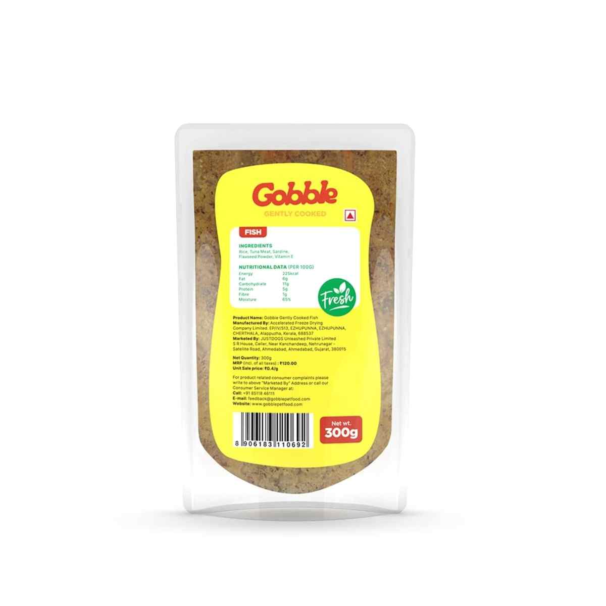 Gobble Gently Cooked Fish With Rice Wet Dog Food - 300g