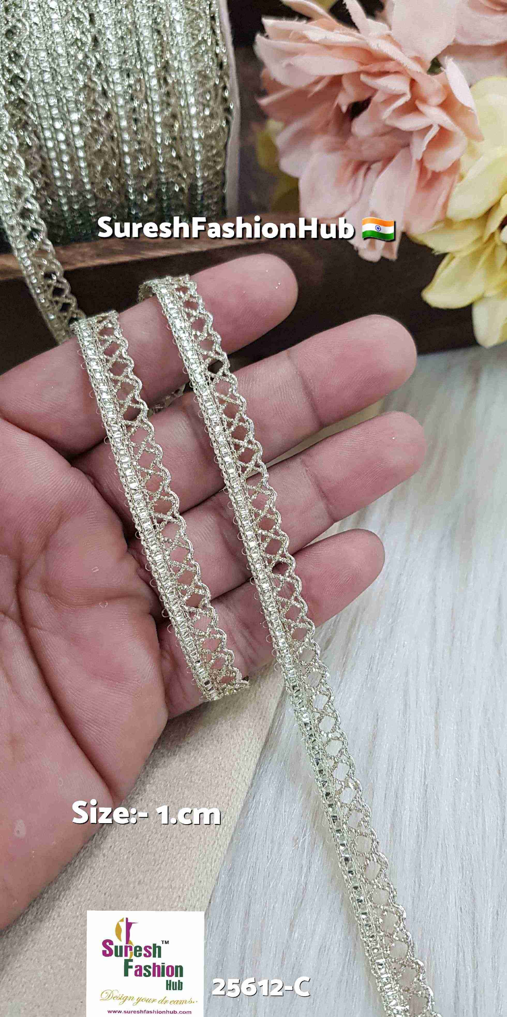 Pani Gold Glitter Gota Lace