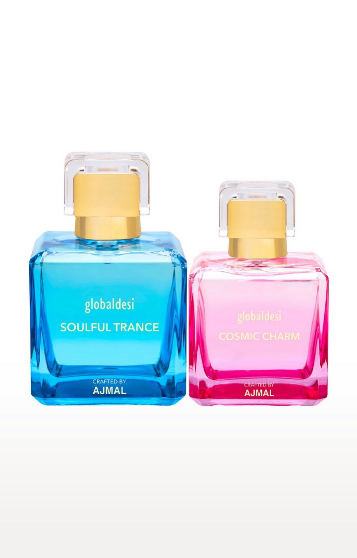 Global Desi Crafted By Ajmal | Global Desi Soulful Trance 100ML & Cosmic Charm 50ML Eau De Parfum for Women Crafted by Ajmal  0