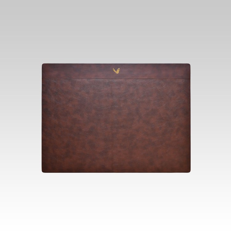 22x16 Inches Rigid Desk Blotter Plus | Classic | Brown