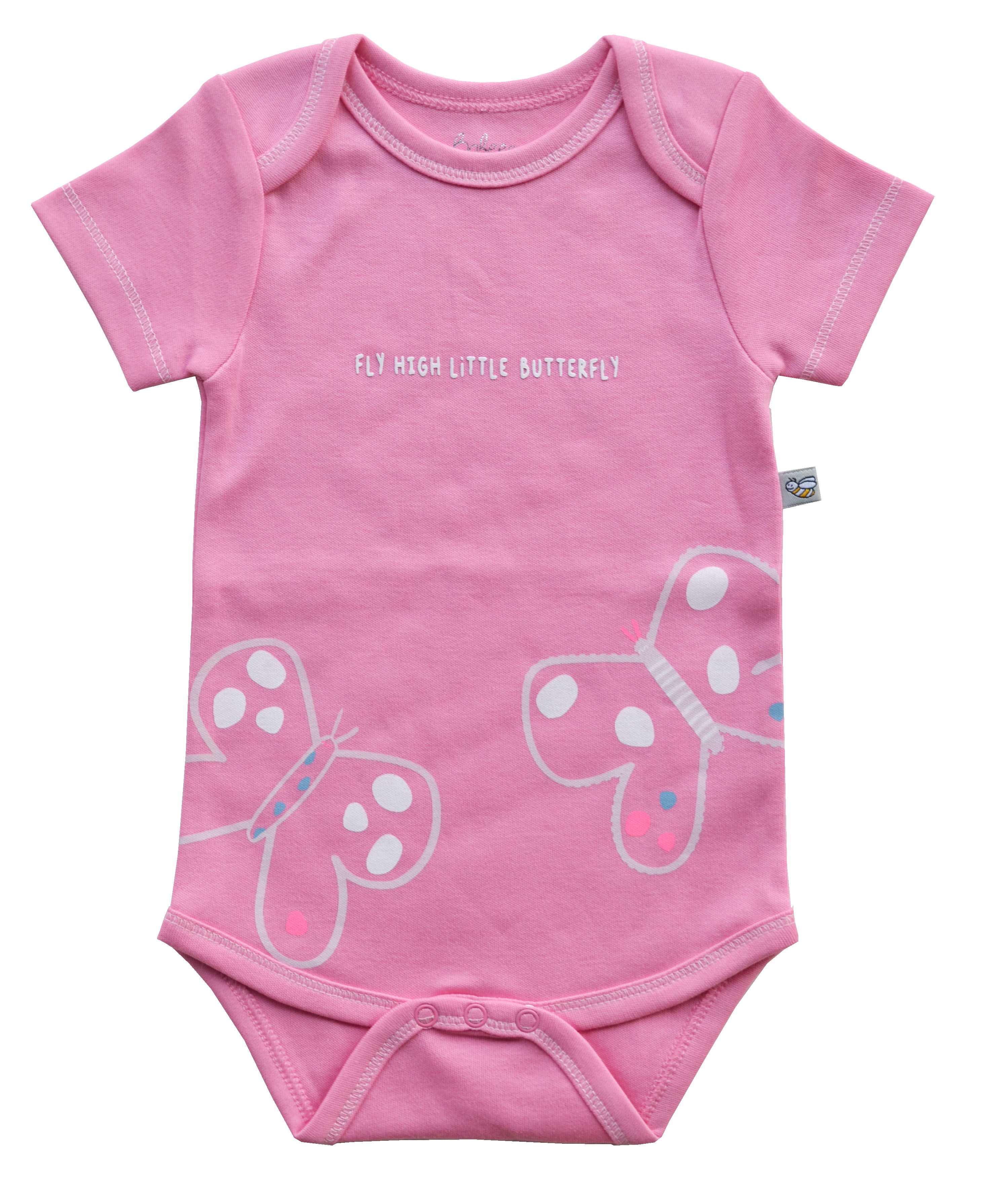 Pink Butterfly print Baby Romper/Onesie