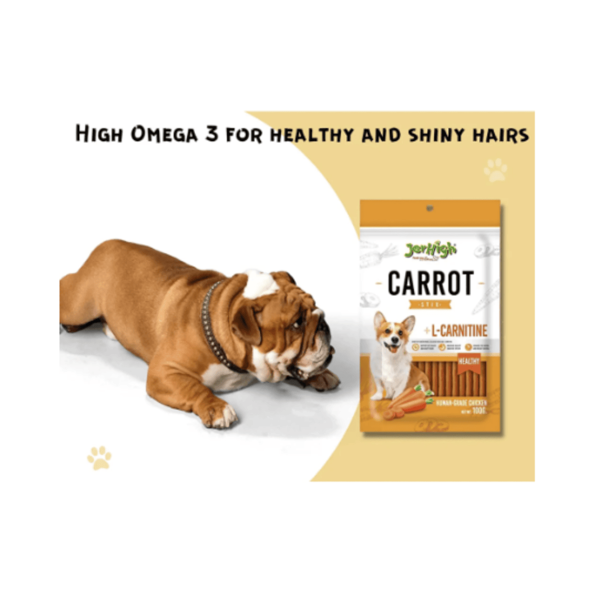 Jer High Carrot Stick Dog Treat - 400 Gm