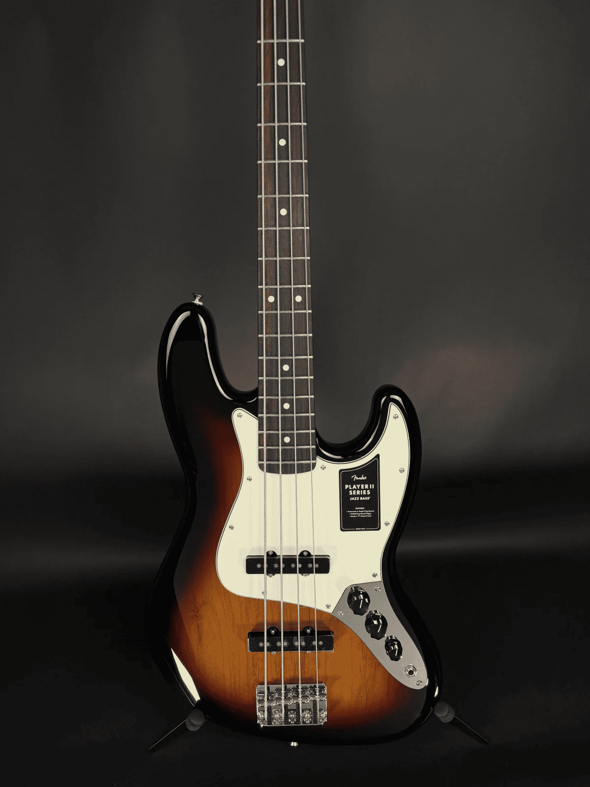 Fender Player II Jazz Bass 4-String Electric Bass, Rosewood Fingerboard, 3-Color Sunburst 2