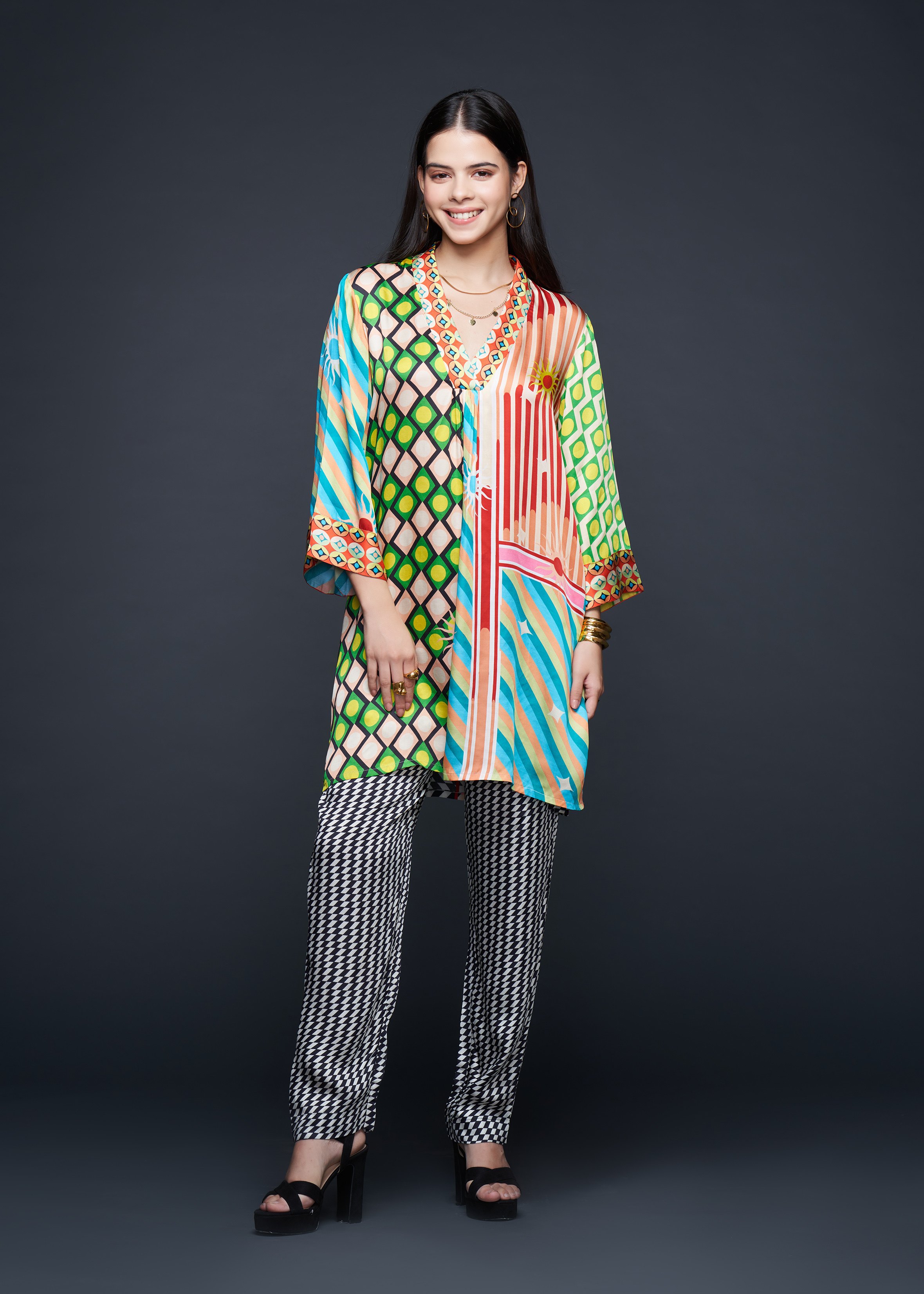 Multicoloured Short Kurta