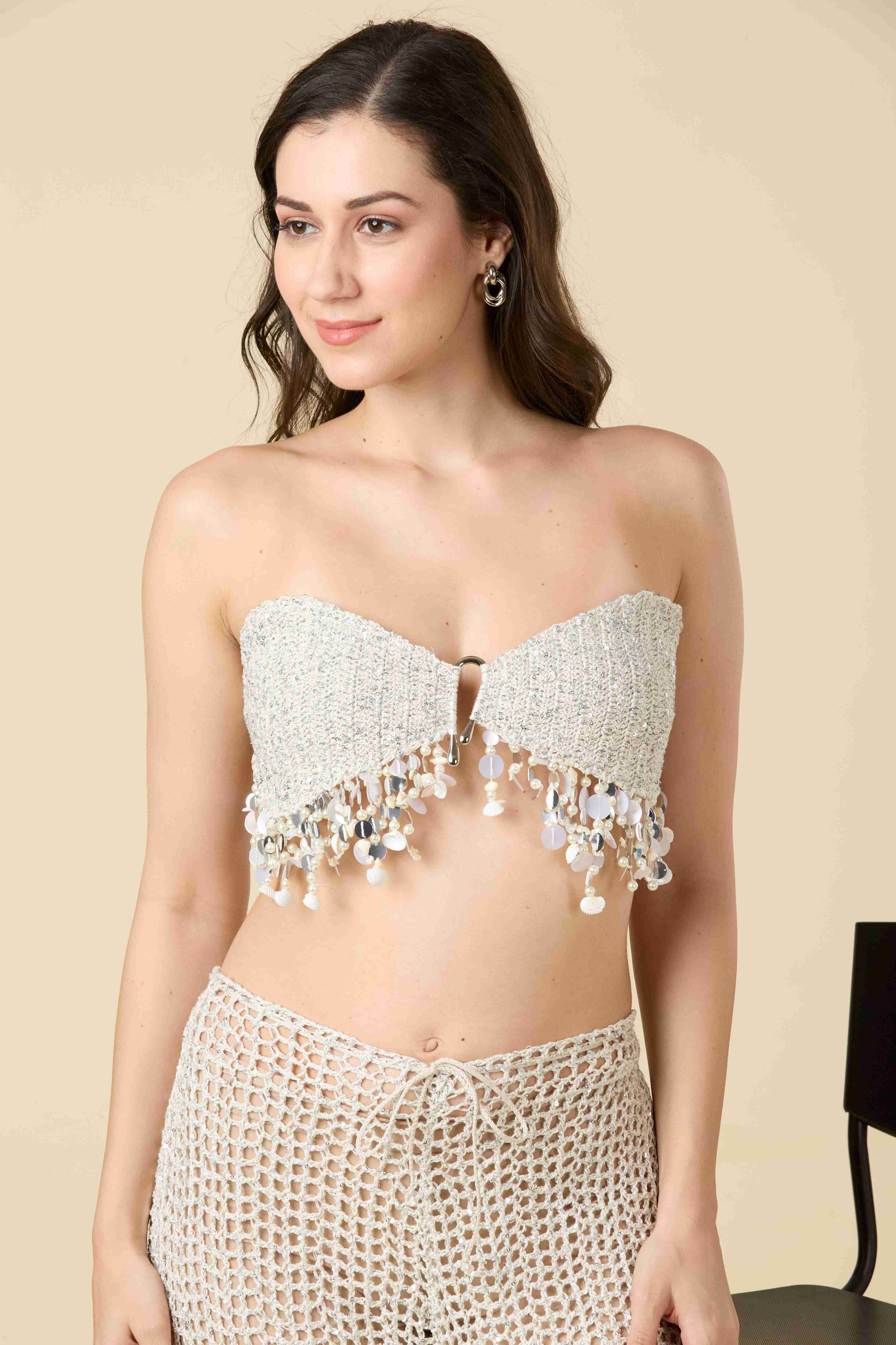 Moonlit Shell Sparkle Knit Set