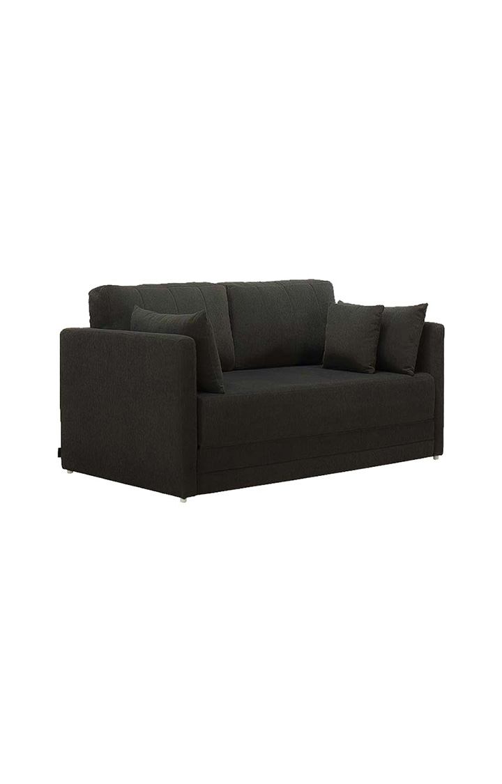 NEUDOT Max Fabric Pull-Out Sofa Cum Bed for Living Room | 2 Seater Sofa Bed for Drawing Room & Bedroom | Diwan | Chocolate Brown Color