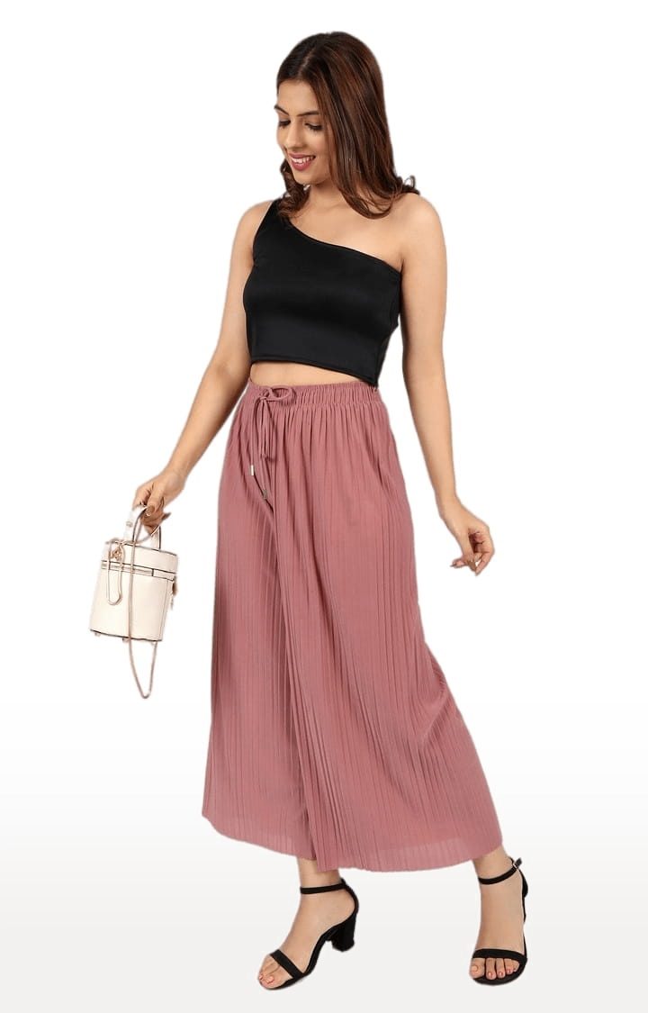 Women's Black Polyester Solid Crop Top