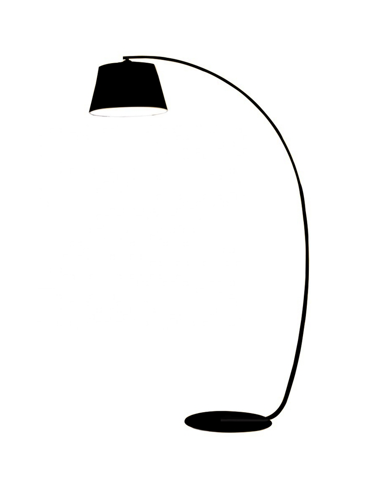 Order Happiness | Order Happiness Decorative Black Metal Curved Design Floor Lamp For Home Decor Living Room Decoration 3