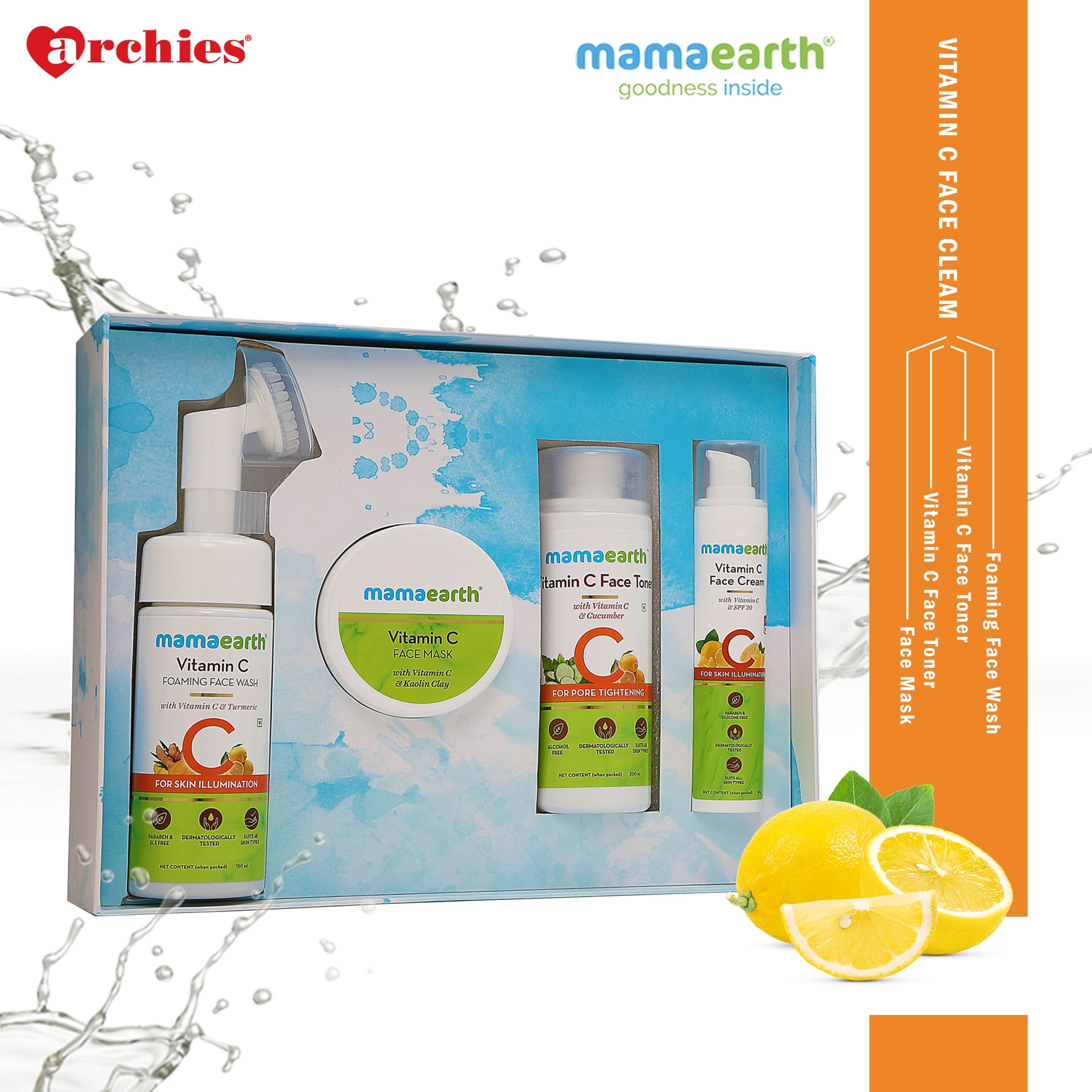 Mamaearth | Mamaearth Vitamin C Glow Kit with UXR Sensual Lavender Body Wash 200ml & UXR Sensual Lavender Shower Gel 200ml 2