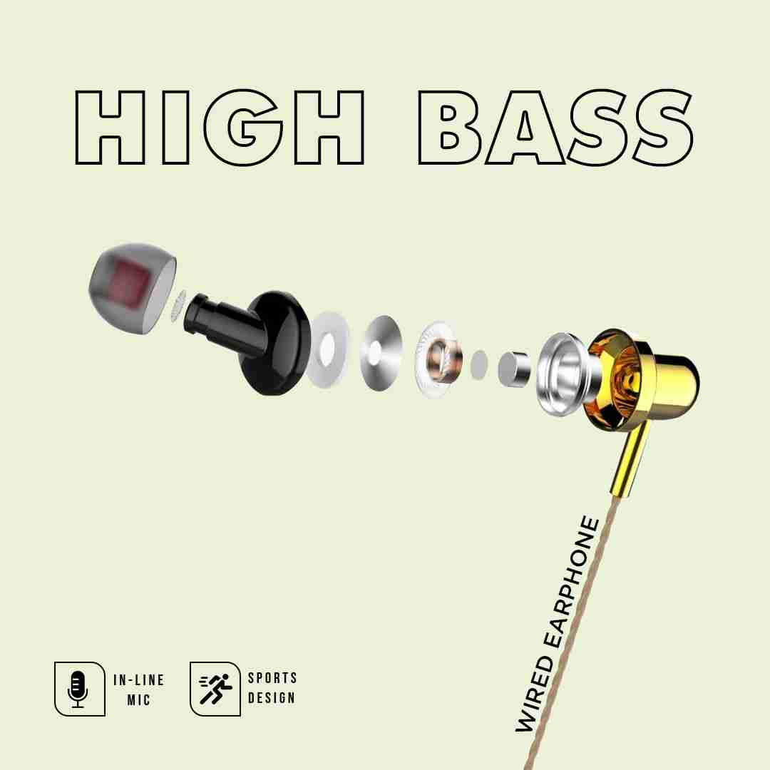 CR HF-151 IN-EAR WIRED EARPHONES - HANDSFREE