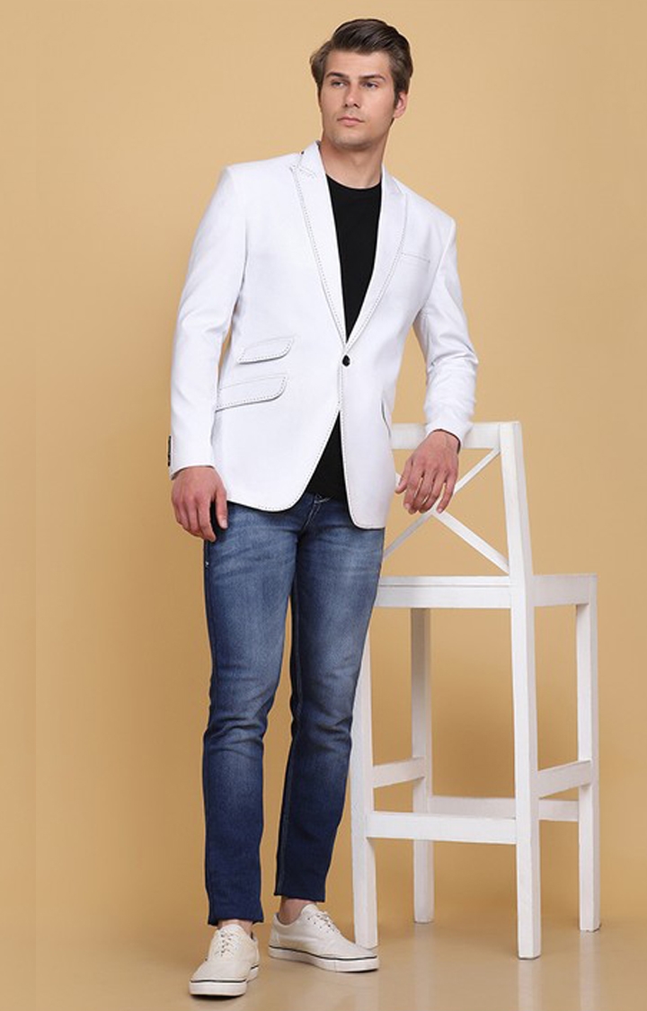 Young Man in Denim Suit. Handsome Man in Denim Jacket and Jeans on a White  Background Stock Image - Image of advertising, people: 197611903