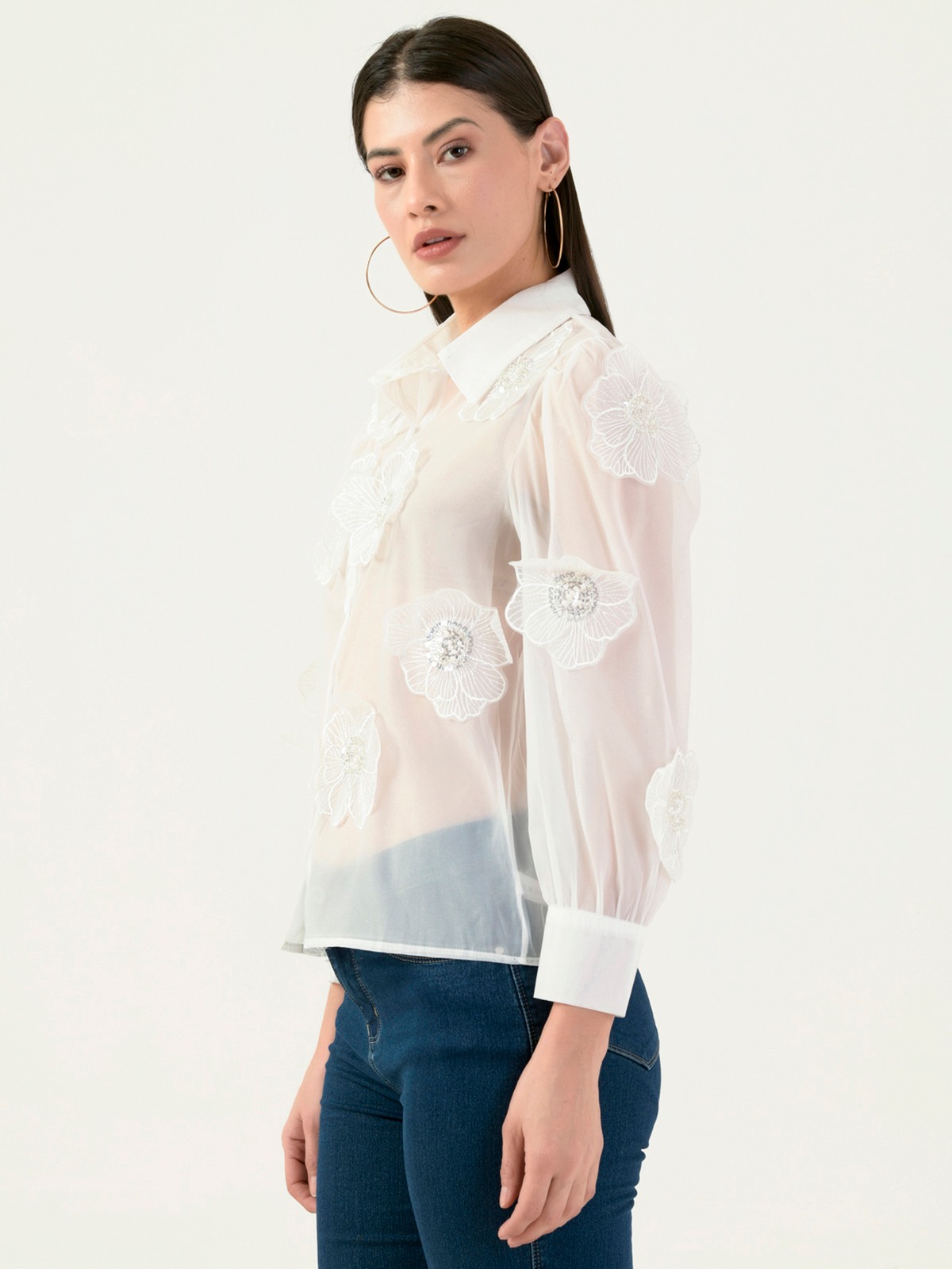 Albion Women Smart Premium White Casual Shirt