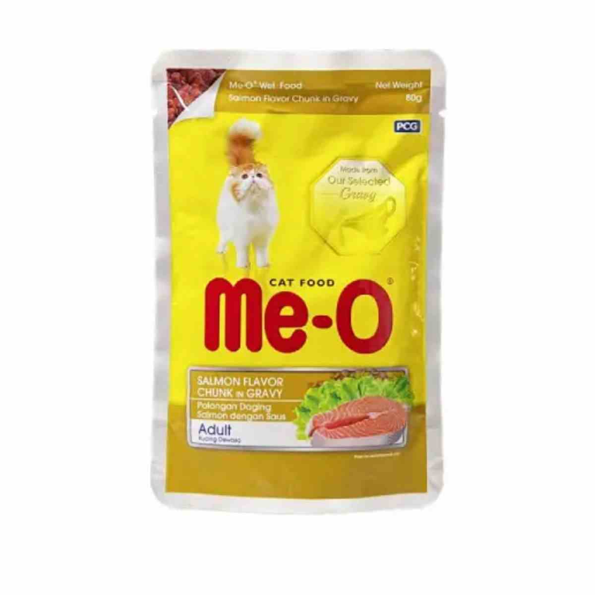Me-O | Me O Salmon Chunk in Gravy Wet Cat Food - 80Gm