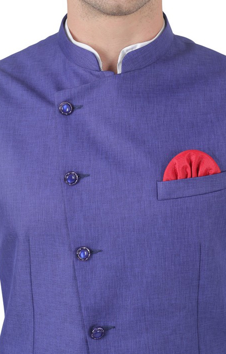 TAHVO | Tahvo Men's Nehru Jacket with Kurta Pyjama 3 Piece Set Men's Kurta Pyjama 4