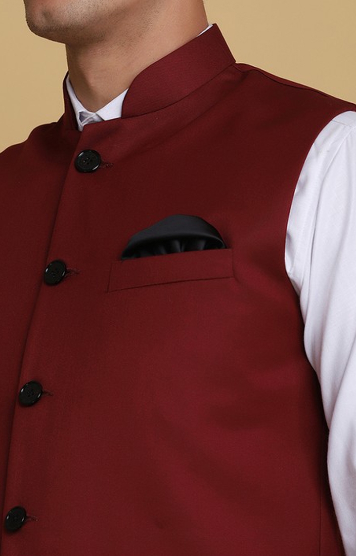 Buy Plain Black Nehru Jacket With White Shirt and Trouser Online in India   Etsy