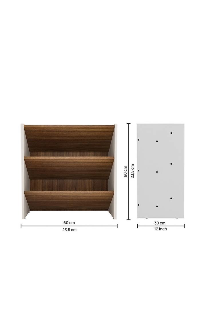 neudot Ofeach Open shelf Engineered Wood Shoerack | Footwear Organizer|shoe stand |3 shelves Slipper Sandals stand | Wooden Shoe Rack For Home & Office - (Finish Color - Leon Teak, Knock Down)
