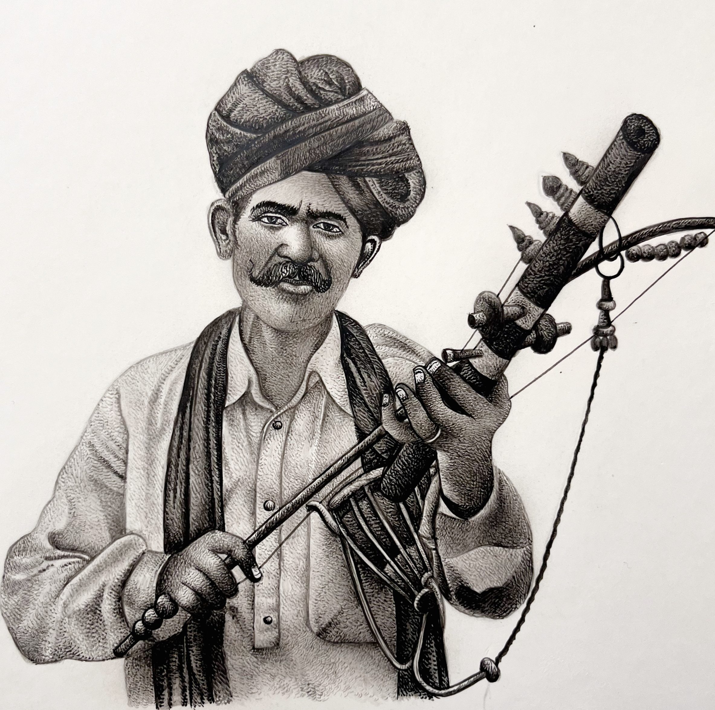 Musician Miniature Painting