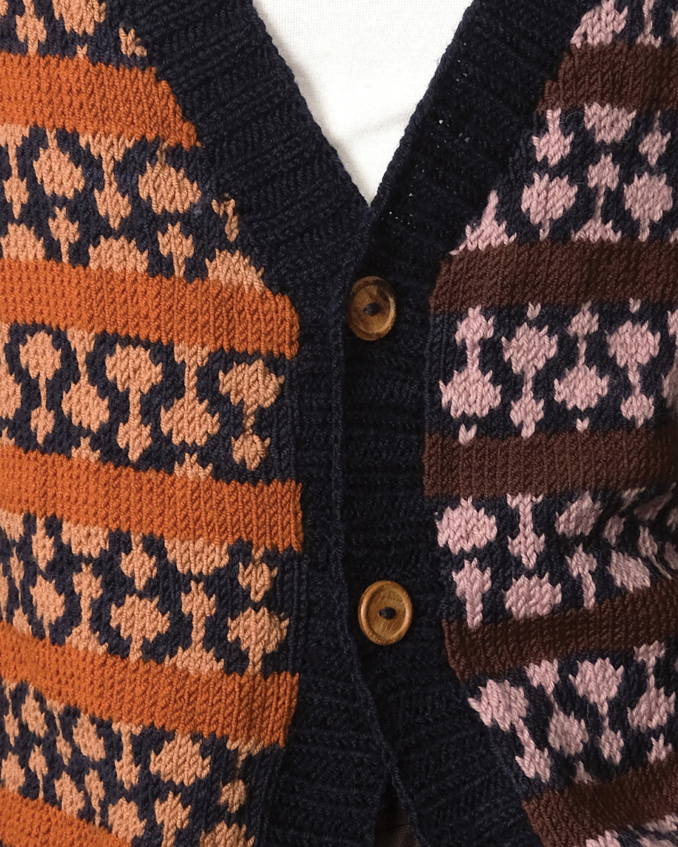 Jacquard Jigsaw Cardigan