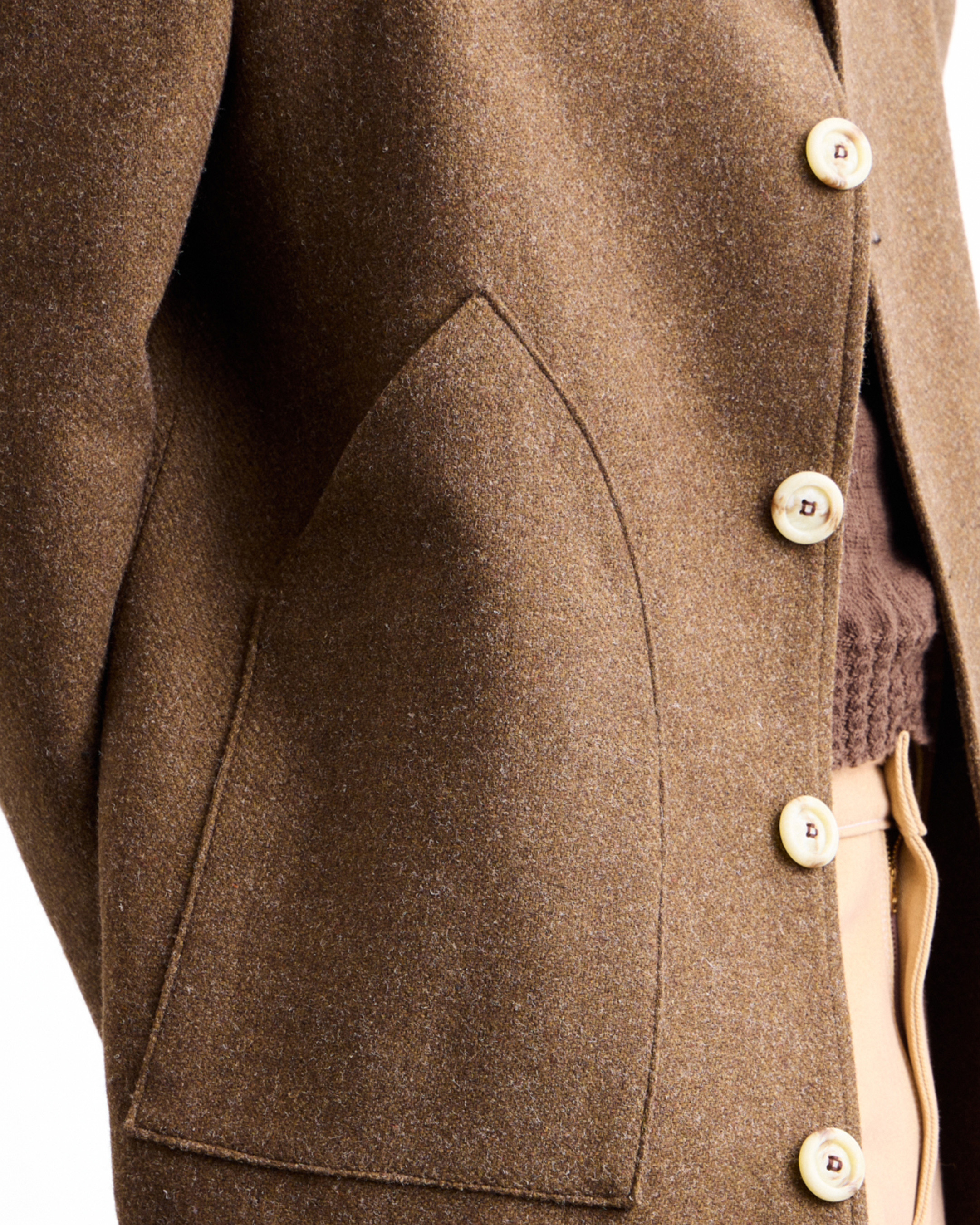 High-Neck Tweed Jacket