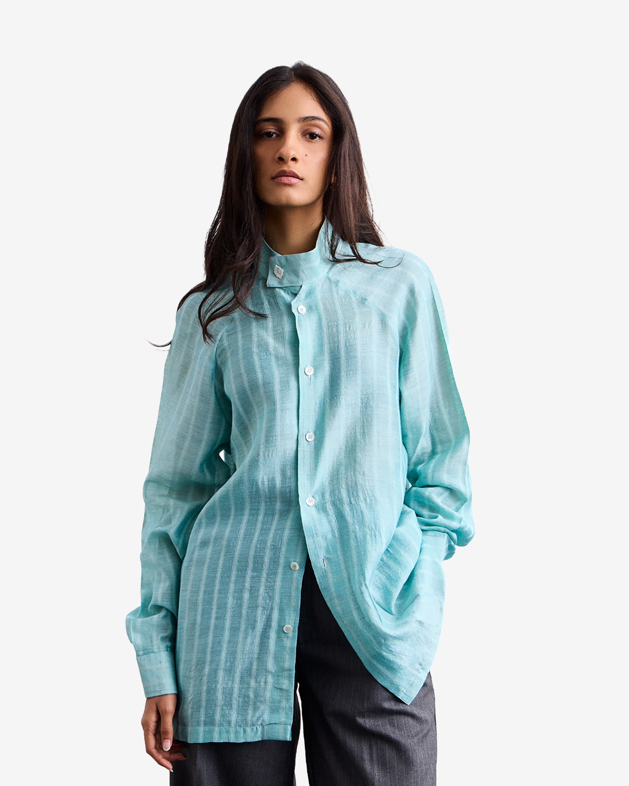 Cumulus Silk Stripe Shirt