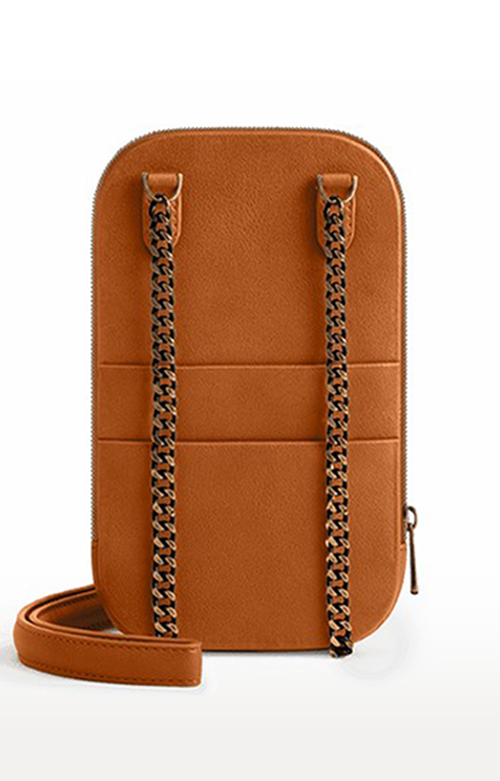 Women's Tan Vegan Leather  TallBoi Clutches