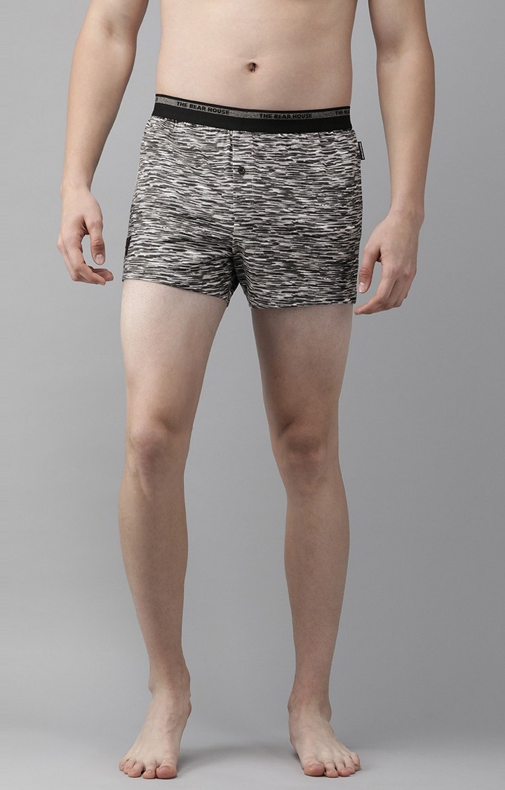 The Bear House | Men's Printed Knitted Boxers (Pack of 2) 1